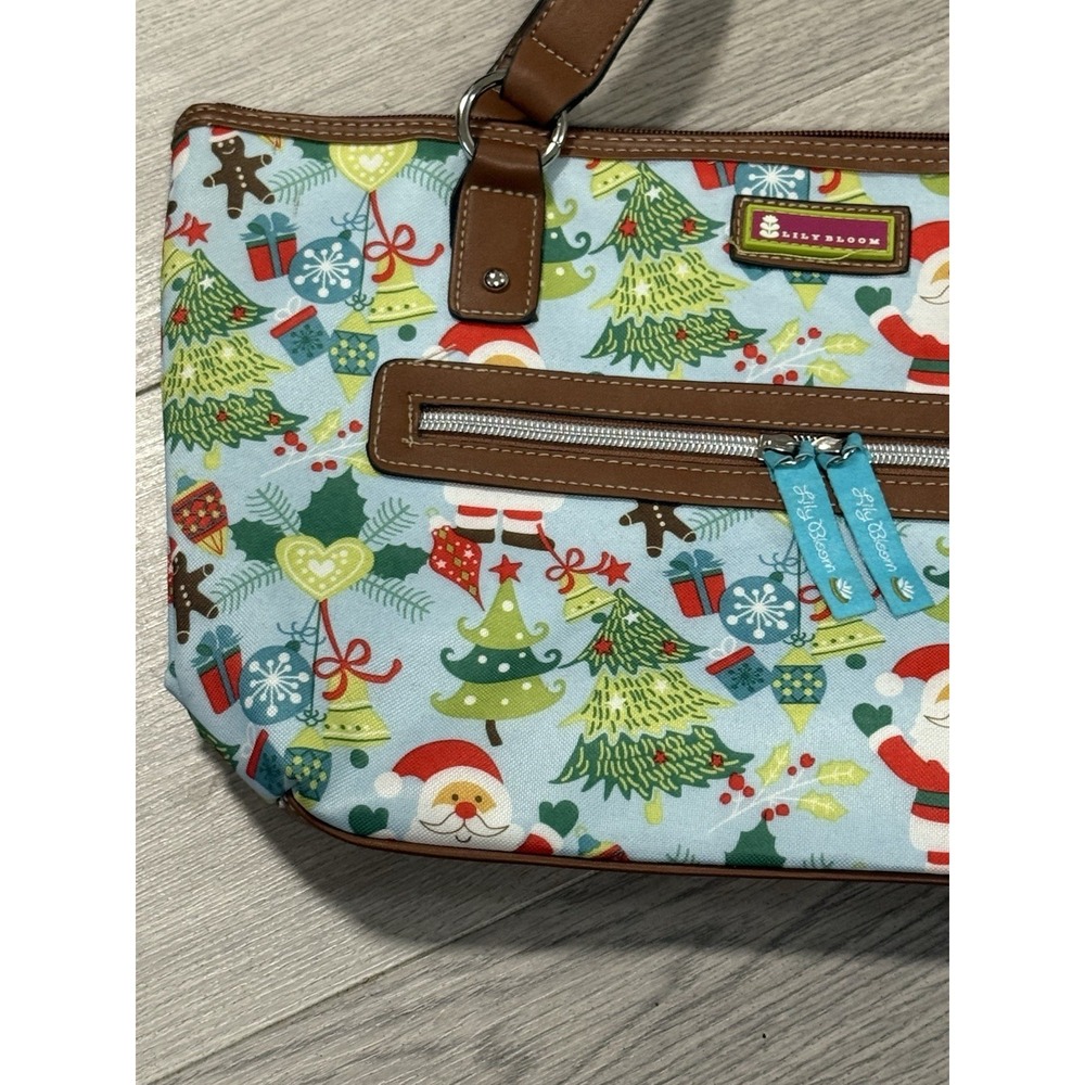 Lily Bloom Christmas Santa Shoulder Bag Purse - Picture 3 of 16